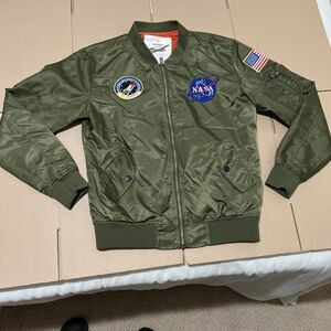 NASA Space Shuttle Bomber Jacket ASSTSERIES Militare Youth XL Green